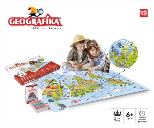Ģeogrāfika - Izpēti pasauli 360, izglītojoša galda spēle Latviešu valodā