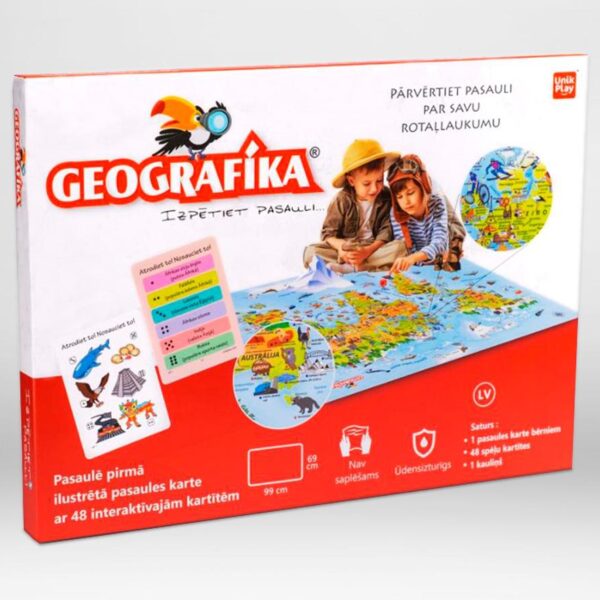 Ģeogrāfika - Izpēti pasauli 360, izglītojoša galda spēle Latviešu valodā